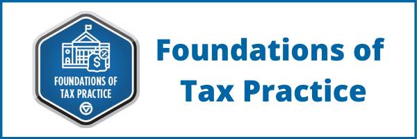 foundations of tax badge